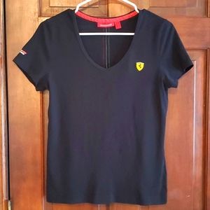 Ferrari Official Licensed Short Sleeve T-Shirt with Embroidered Racing S…